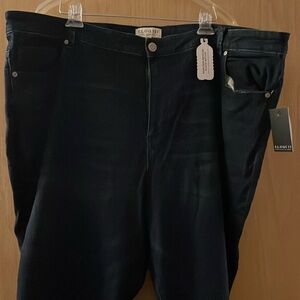Eloquii Blue High-Rise Pull-On Jeans